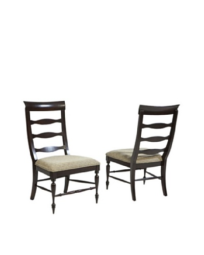 Panama Jack Old Havana Set of 2 Slatted Back Side Chairs