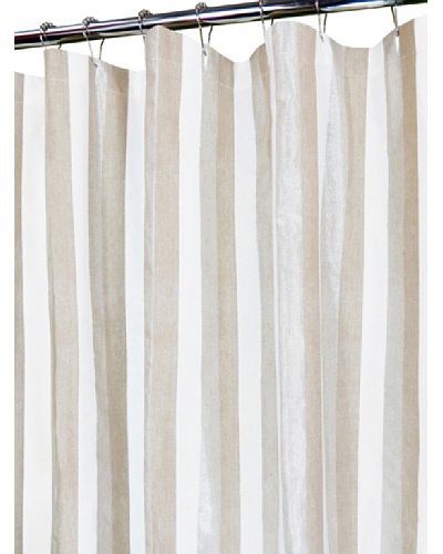 Park B. Smith Ottavia Shower Curtain, Linen/White, 72 x 72