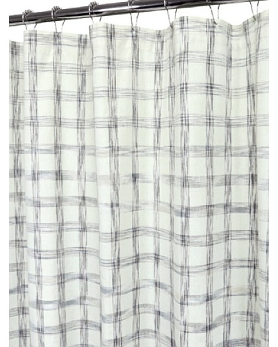 Park B. Smith Strie Check Shower Curtain, Ivory, 72 x 72