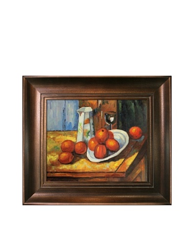 Paul Cézanne Cezanne Bricoo Bicchiere e Piato Artwork with Da Vinci, Aged Auburn Finish