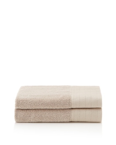 Peacock Alley Set of 2 Stonewash Hand Towels, Taupe