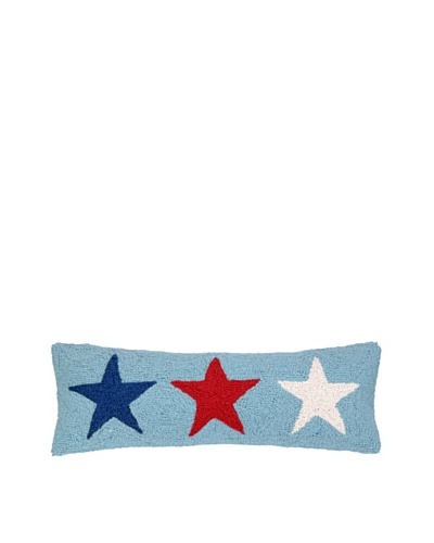 Peking Handicraft Americana Stars Hook Pillow, Blue/Red/White