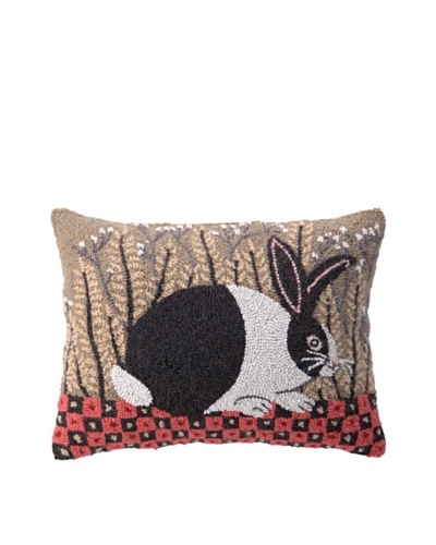 Peking Handicraft Checkerboard Bunny Hook Pillow