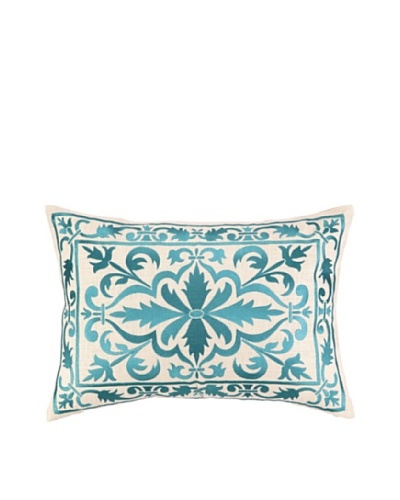 Peking Handicraft Buckingham Pillow, Aquamarine