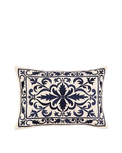 Peking Handicraft Buckingham Pillow, Navy