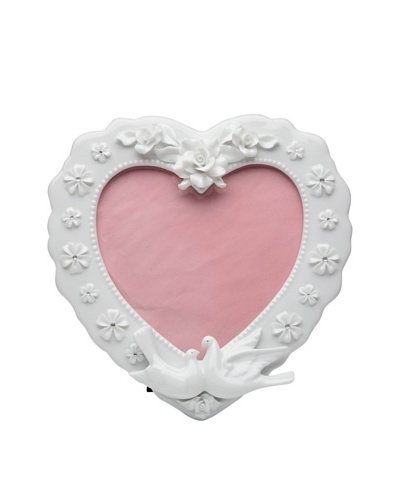 Perfect Wedding Heart-Shaped Rose Picture Frame, 5 x 5