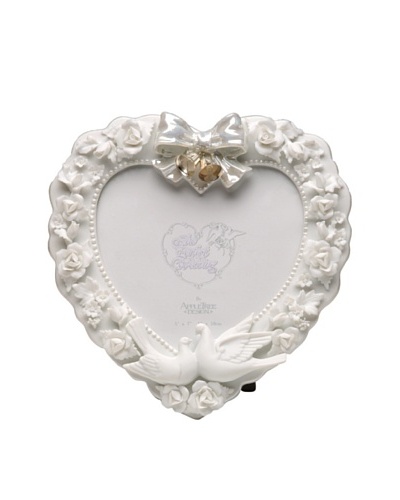 Perfect Wedding Roses & Doves Porcelain Photo Frame, 5 x 7