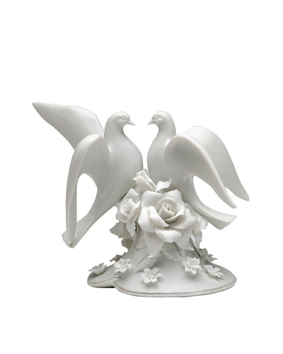 Perfect Wedding Two Doves Hand-Made Porcelain Cake Topper