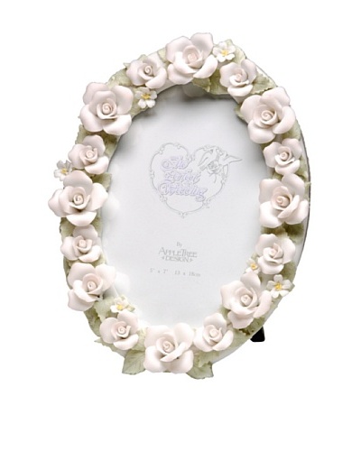 Perfect Wedding Fire & Ice Rose Porcelain Photo Frame, 5 x 7