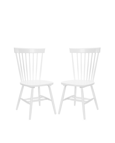 Safavieh American Home Collection Set of 2 Parker Side Chairs, White