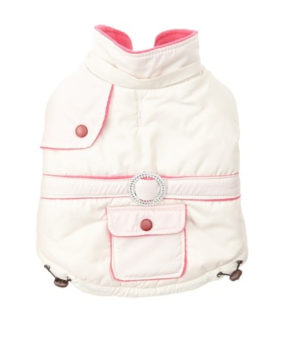 Pet Life Two-Toned Fashion Parka [Beige/Pink]