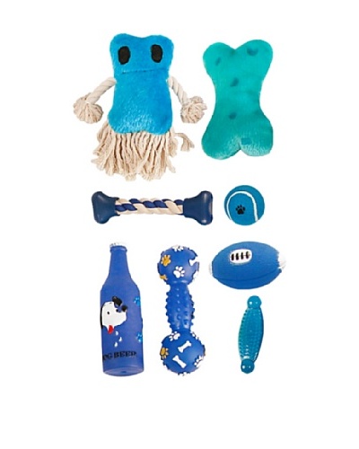 Pet Life Pet Toy Set in Duffel Bag, Blue