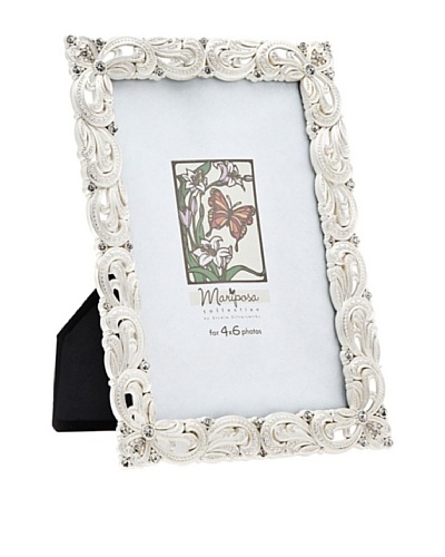 Philip Whitney Mariposa Silver Weave 4x6 Frame