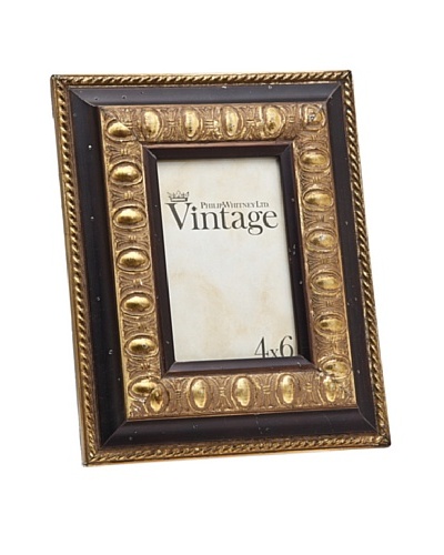 Philip Whitney Vintage Brown/Gold 4x6 Frame