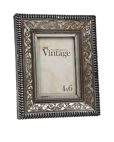 Philip Whitney Vintage Silver Scroll 4x6 Frame