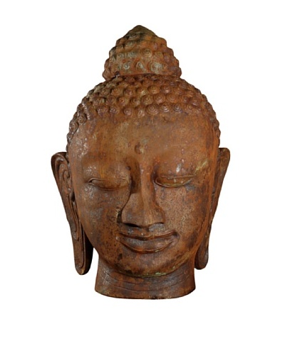 Phillips Collection Colossal Thai Buddha Head, Copper
