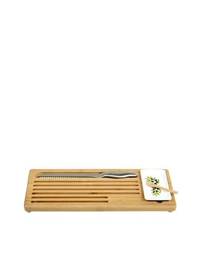Picnic at Ascot Bread and Dip Board Set, Bamboo
