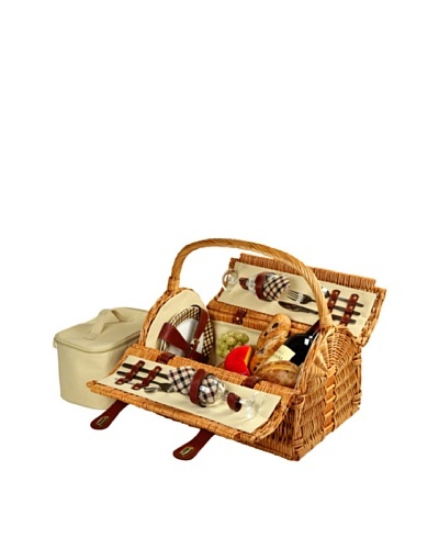 Picnic at Ascot Sussex Picnic Basket for Two, London Plaid
