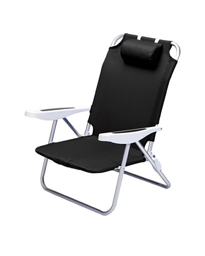 Picnic Time Monaco Folding Beach Chair [Black]