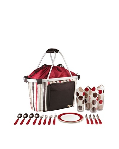 Picnic Time Metro Melrose Picnic Basket with Service for 4