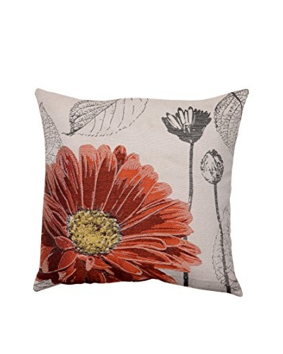 Orange Chrysanthemum Throw Pillow