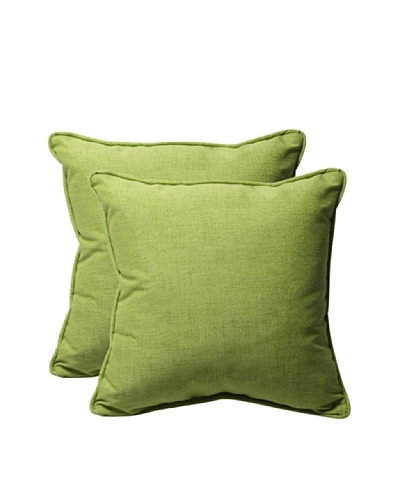 Pillow Perfect Set of 2 Outdoor Baja Throw Pillows, Lime Green