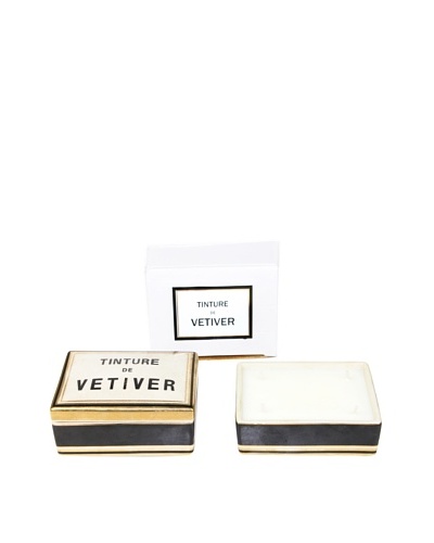 Plain & Simple Vintage-Style Ceramic Candle Box, Vetiver, 6-Oz.