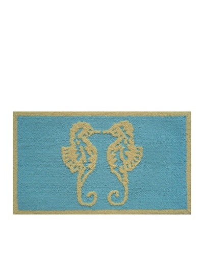 Pop Accents Seahorses Rug [Blue/Yellow]