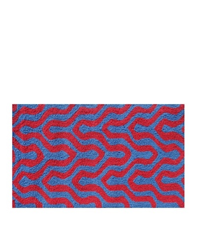 Pop Accents Jagged Rug [Red/Blue]
