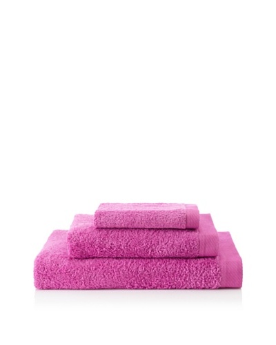 Portugal Home 3 Piece Towel Set, Dark Fuchsia