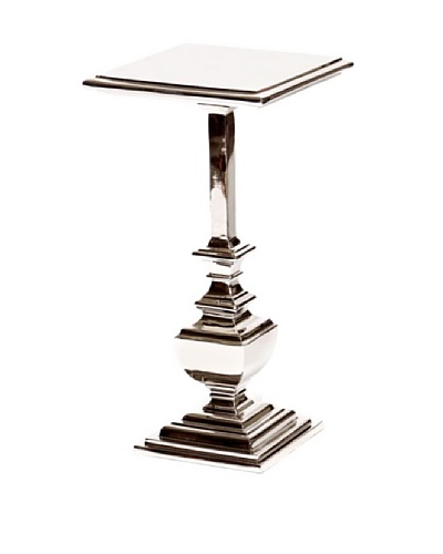 Prima Design Source Square Polished Nickel Accent Table, Nickel