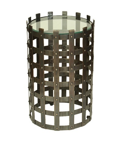 Prima Design Source Metal Strap Table, Dark Bronze