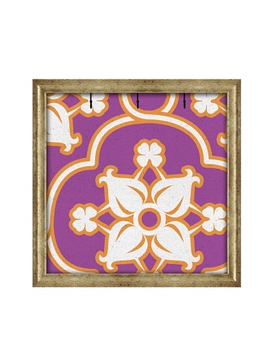 PTM Images Canvas Key/Jewelry Organizer with Foam-Core Backing, Purple/Orange