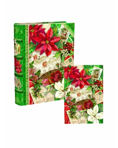 Punch Studio Bookbox Holiday Greeting Cards [Poinsettia]