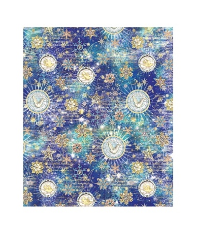Punch Studio Set of 4 Continuous Roll Holiday Gift Wrap, Celestial Sparkle