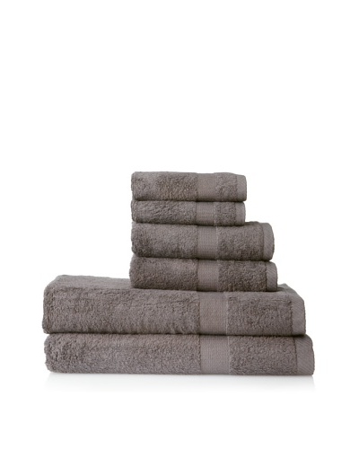 Pure Fiber 6-Piece Viscose from Bamboo Bath Towel Set, Slate