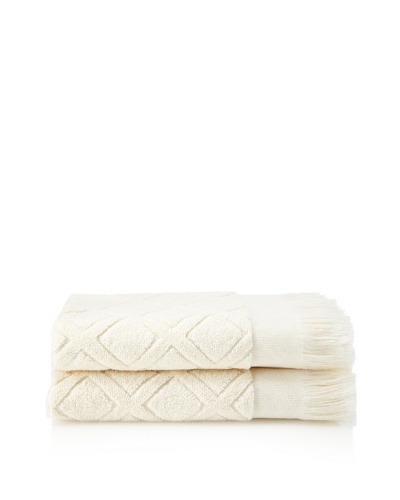 Pure Fiber Set of 2 Diamond Hand Towels
