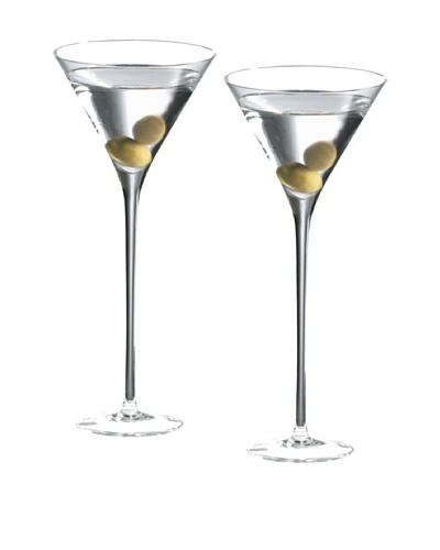 Ravenscroft Set of 2 Crystal 10-Oz. Long Stem Martini Glasses