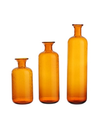 RAZ Set of 3 Amber Bottles