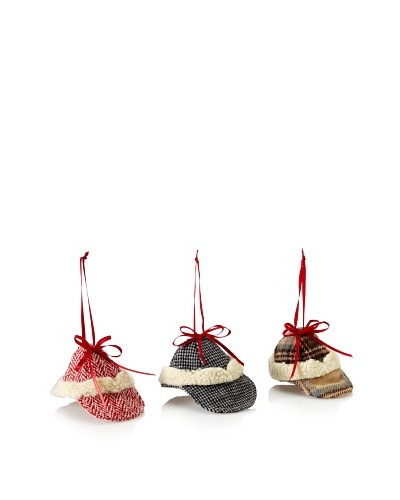 RAZ Set of 3 Assorted Hat Ornaments