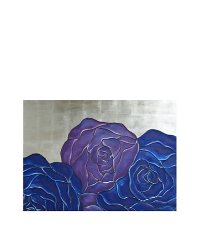 Red Label Cinithyia Reed Blue Purple Roses Oil Painting