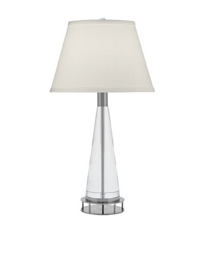 Remington Lamp Conical Solid Crystal Table Lamp [Satin Nickel]