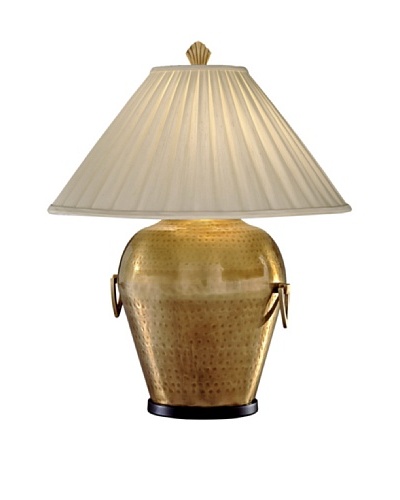 Remington Lamp Hammered Table Lamp, Antique Brass