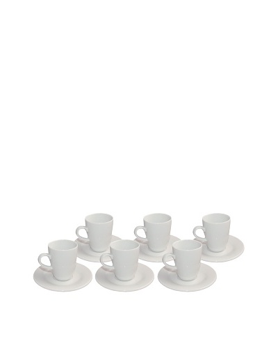 REVOL Lipari Set of 6 4-Oz. Espresso Cups and Saucers