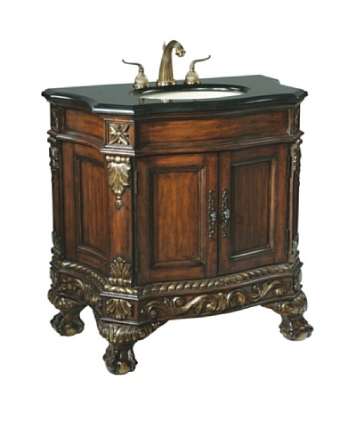 River Road Collection Ball & Claw Medium Sink Chest, Mahogany/BlackAs You See
