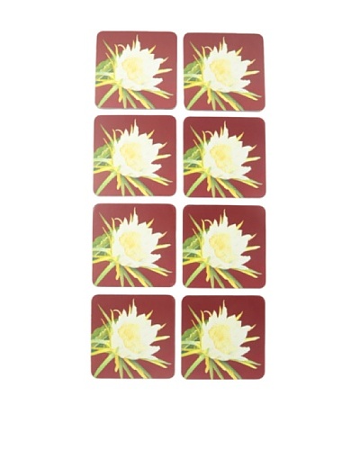 rockflowerpaper Set of 8 Blooming Cereus Drink Coasters