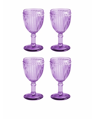 Rosanna Set of 4 Classique 8-Oz. Glasses, Purple