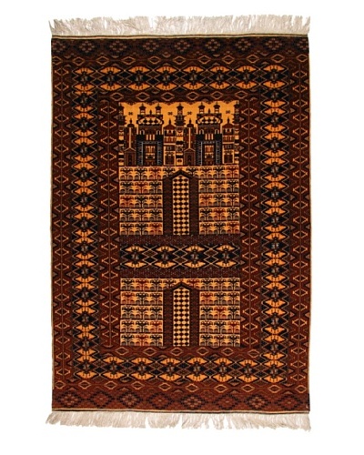 Roubini Old Afghan Fine W/ Silk Fringe, Multi, 6' 3 x 4 5As You See