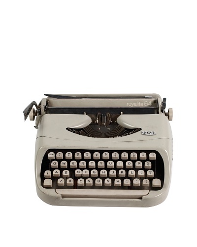 Royal Vintage Typewriter, Stone