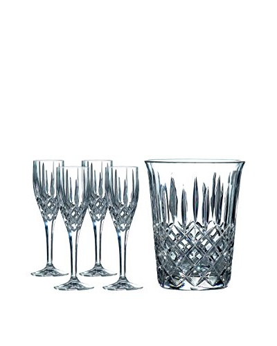 Royal Doulton Set of 4 Champagne Flutes & Ice Bucket